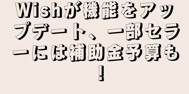 Wishが機能をアップデート、一部セラーには補助金予算も！