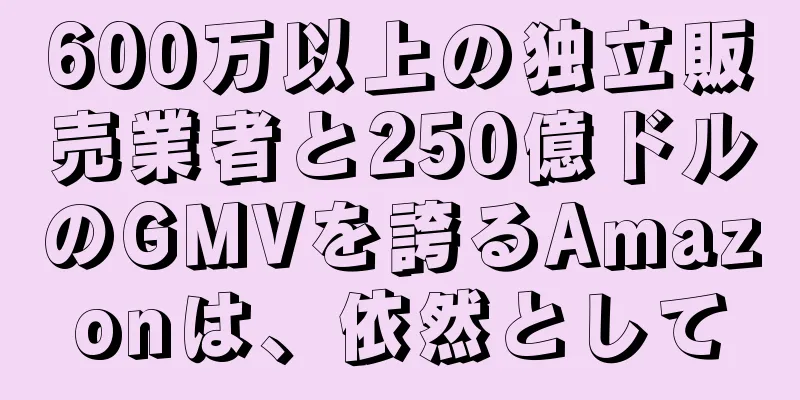 600万以上の独立販売業者と250億ドルのGMVを誇るAmazonは、依然として