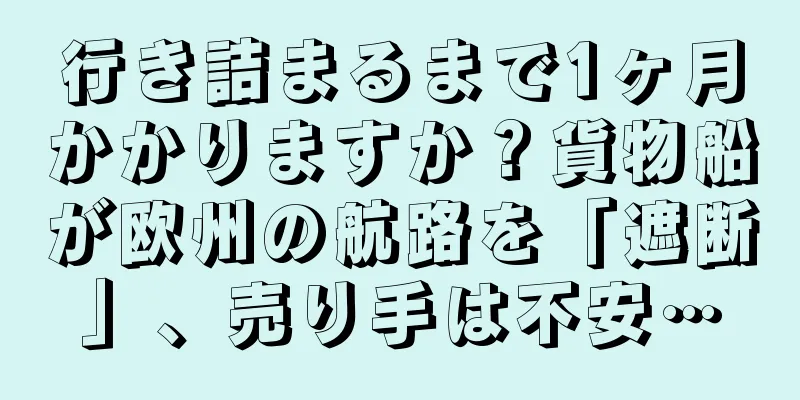 行き詰まるまで1ヶ月かかりますか？貨物船が欧州の航路を「遮断」、売り手は不安…