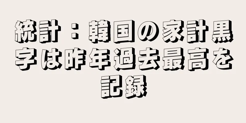 統計：韓国の家計黒字は昨年過去最高を記録
