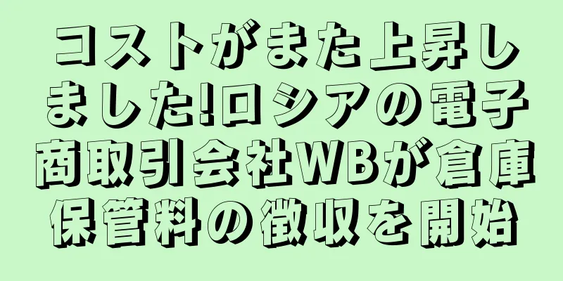 コストがまた上昇しました!ロシアの電子商取引会社WBが倉庫保管料の徴収を開始