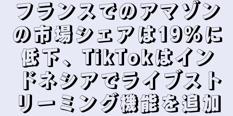 フランスでのアマゾンの市場シェアは19％に低下、TikTokはインドネシアでライブストリーミング機能を追加