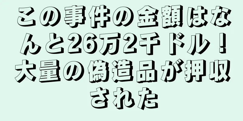 この事件の金額はなんと26万2千ドル！大量の偽造品が押収された