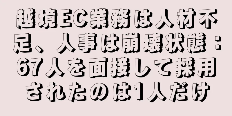 越境EC業務は人材不足、人事は崩壊状態：67人を面接して採用されたのは1人だけ