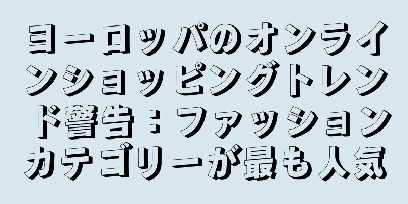 ヨーロッパのオンラインショッピングトレンド警告：ファッションカテゴリーが最も人気