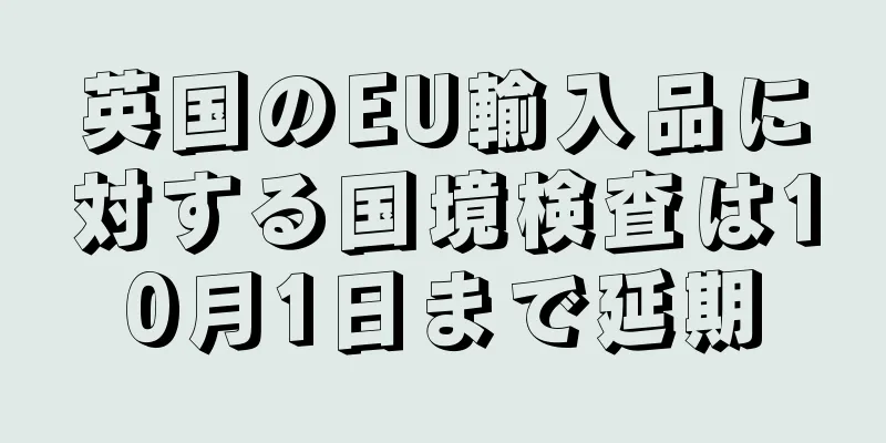 英国のEU輸入品に対する国境検査は10月1日まで延期