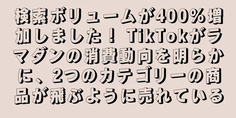 検索ボリュームが400%増加しました！ TikTokがラマダンの消費動向を明らかに、2つのカテゴリーの商品が飛ぶように売れている