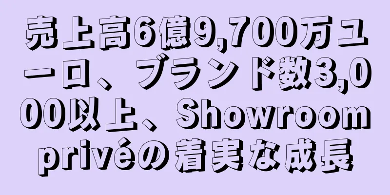 売上高6億9,700万ユーロ、ブランド数3,000以上、Showroomprivéの着実な成長