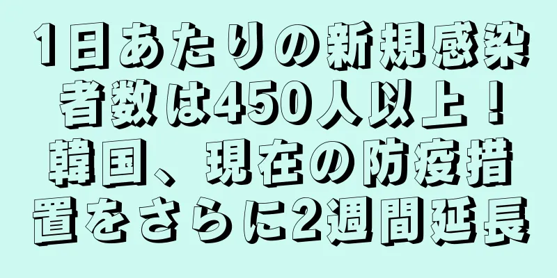 1日あたりの新規感染者数は450人以上！韓国、現在の防疫措置をさらに2週間延長