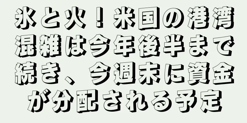 氷と火！米国の港湾混雑は今年後半まで続き、今週末に資金が分配される予定