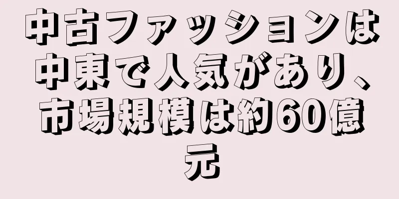 中古ファッションは中東で人気があり、市場規模は約60億元