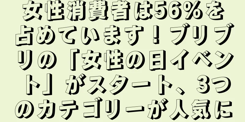 女性消費者は56%を占めています！ブリブリの「女性の日イベント」がスタート、3つのカテゴリーが人気に