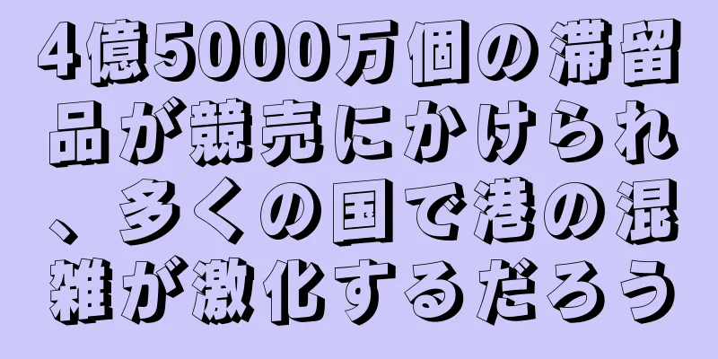 4億5000万個の滞留品が競売にかけられ、多くの国で港の混雑が激化するだろう
