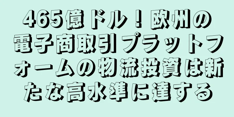 465億ドル！欧州の電子商取引プラットフォームの物流投資は新たな高水準に達する