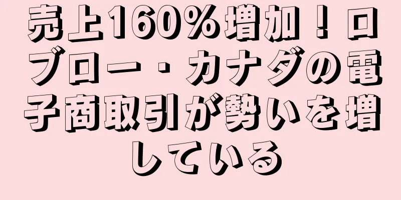 売上160%増加！ロブロー・カナダの電子商取引が勢いを増している
