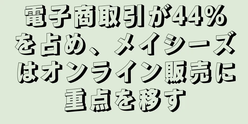電子商取引が44%を占め、メイシーズはオンライン販売に重点を移す