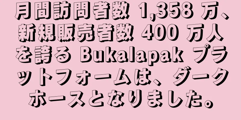 月間訪問者数 1,358 万、新規販売者数 400 万人を誇る Bukalapak プラットフォームは、ダークホースとなりました。