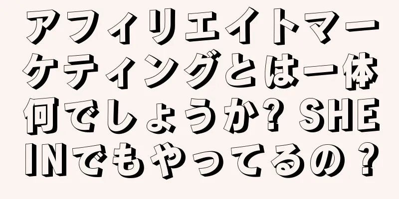 アフィリエイトマーケティングとは一体何でしょうか? SHEINでもやってるの？