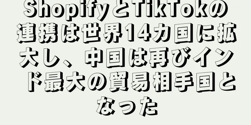 ShopifyとTikTokの連携は世界14カ国に拡大し、中国は再びインド最大の貿易相手国となった