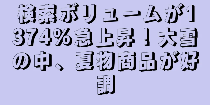 検索ボリュームが1374%急上昇！大雪の中、夏物商品が好調