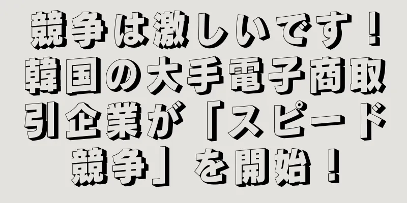 競争は激しいです！韓国の大手電子商取引企業が「スピード競争」を開始！