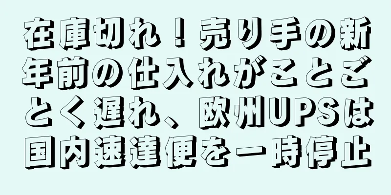 在庫切れ！売り手の新年前の仕入れがことごとく遅れ、欧州UPSは国内速達便を一時停止