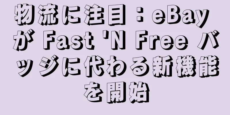 物流に注目：eBay が Fast 'N Free バッジに代わる新機能を開始