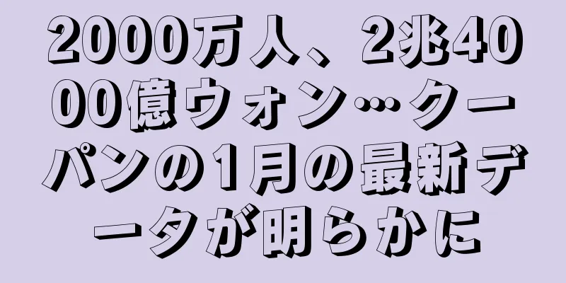 2000万人、2兆4000億ウォン…クーパンの1月の最新データが明らかに