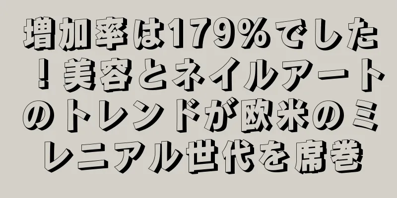 増加率は179%でした！美容とネイルアートのトレンドが欧米のミレニアル世代を席巻