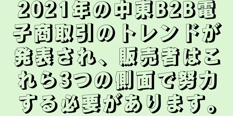 2021年の中東B2B電子商取引のトレンドが発表され、販売者はこれら3つの側面で努力する必要があります。