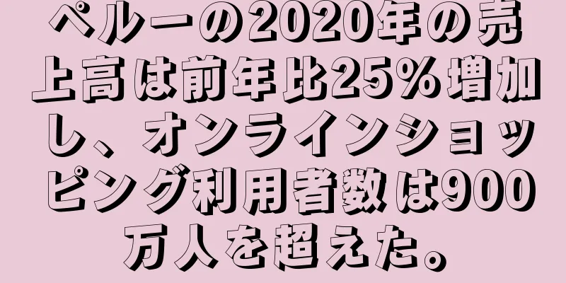 ペルーの2020年の売上高は前年比25％増加し、オンラインショッピング利用者数は900万人を超えた。