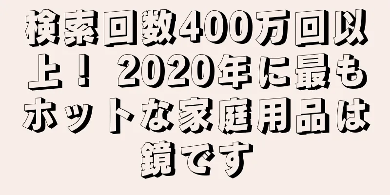 検索回数400万回以上！ 2020年に最もホットな家庭用品は鏡です