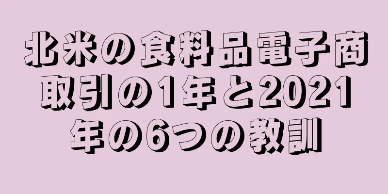 北米の食料品電子商取引の1年と2021年の6つの教訓